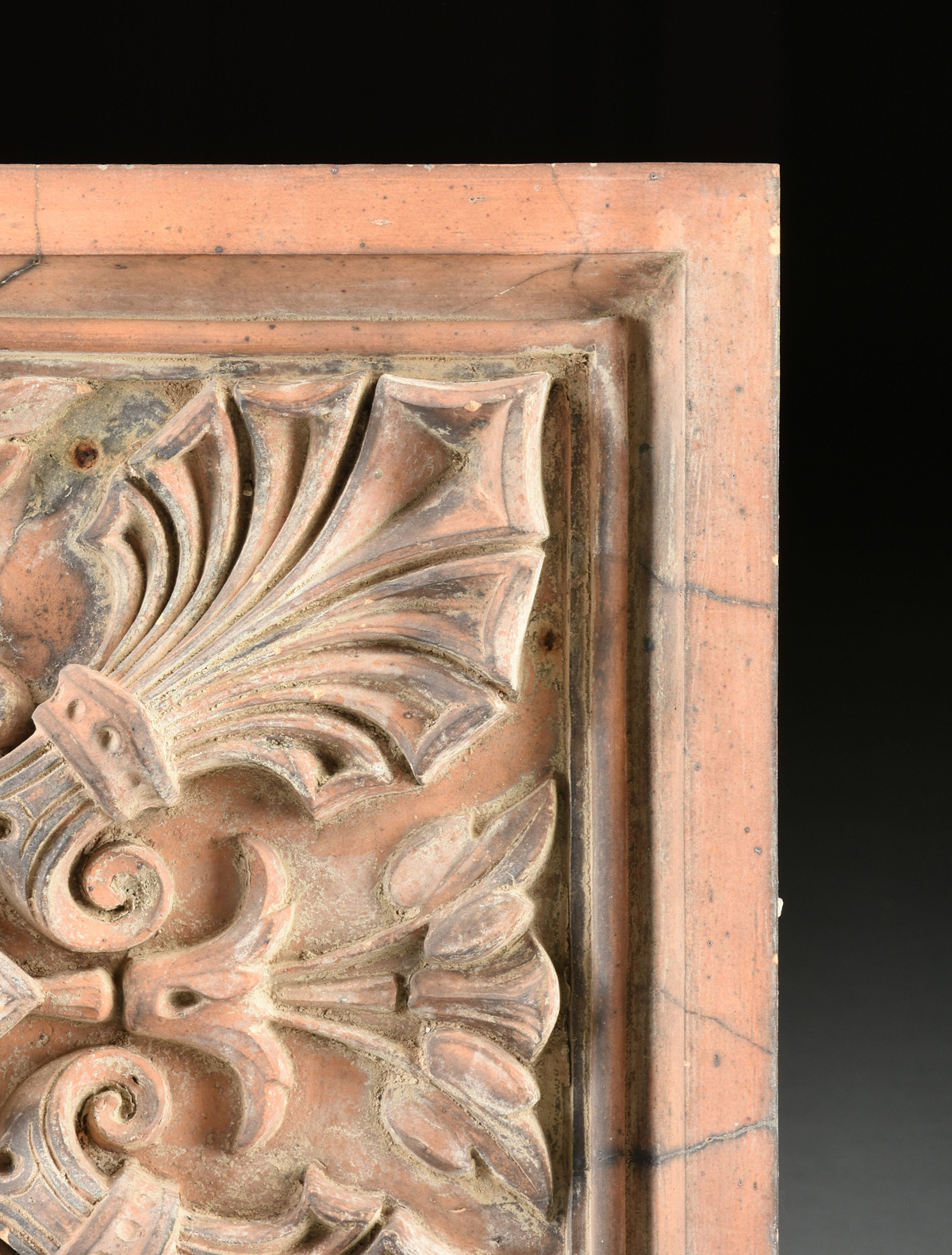 A SET OF FOUR CONTINENTAL ARCHITECTURAL TERRACOTTA RELIEF PANELS, POSSIBLY GERMAN, FIRST HALF 19TH - Image 6 of 10