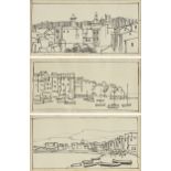 HERBERT MEARS (American/Texas 1923-1999) A GROUP OF THREE DRAWINGS, "To: Carmello," OCTOBER 25,