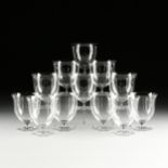 A SET OF TWELVE LOBMEYR "PATRICIAN" FLOWER VASES STEMWARE, JOSEPH HOFFMAN, AUSTRIAN, DESIGNED