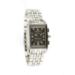 A JAEGER-LECOULTRE "REVERSO GRAN'SPORT" STAINLESS STEEL GENTLEMAN'S WRIST WATCH, SWISS, 20TH