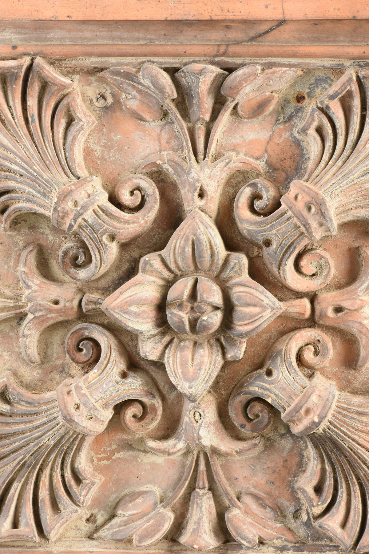 A SET OF FOUR CONTINENTAL ARCHITECTURAL TERRACOTTA RELIEF PANELS, POSSIBLY GERMAN, FIRST HALF 19TH - Image 7 of 10