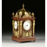 A RENAISSANCE REVIVAL ORMOLU MOUNTED OAK FOUR DIAL CLOCK, HENRY MARC, FRENCH, 19TH CENTURY, of