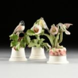 A GROUP OF FOUR BOEHM BONE PORCELAIN SCULPTURES, AMERICAN, 20TH CENTURY, painted porcelain,