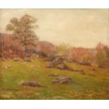 EDWARD BURGESS BUTLER (American 1853-1928) A PAINTING, "An October Afternoon," OCTOBER 10, 1914, oil