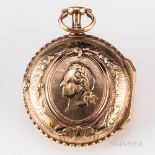 George Washington Portrait 18kt Gold Open-face Watch