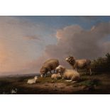Frans Van Severdonck (Belgian, 1809-1889) Sheep and Lambs in a Landscape