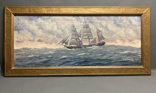 Clifford Warren Ashley (American, 1881-1947) Under Full Sail - Image 2 of 7