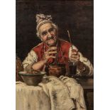 Italian School, 19th Century After Teniers: Jovial Old Man with a Pipe