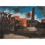 József Nemes Lampérth (Hungarian, 1891-1924) Factory Landscape