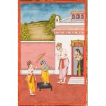 MiniaturePaintingDepictingKrishna