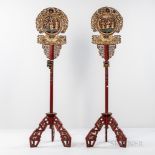 PairofRed/Gold-lacqueredWoodFloorLanternStands