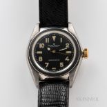 Rolex "Bubble Back" Reference 5015 Wristwatch, base metal case with repainted black California dial,