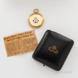 Rare 14kt Gold Hunter Case Presentation Watch, presented by Queen Marie of Romania, 1926, case front