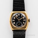 Rolex Gold-filled "California Dial" Wristwatch, repainted black dial housed in a snap-back case mark