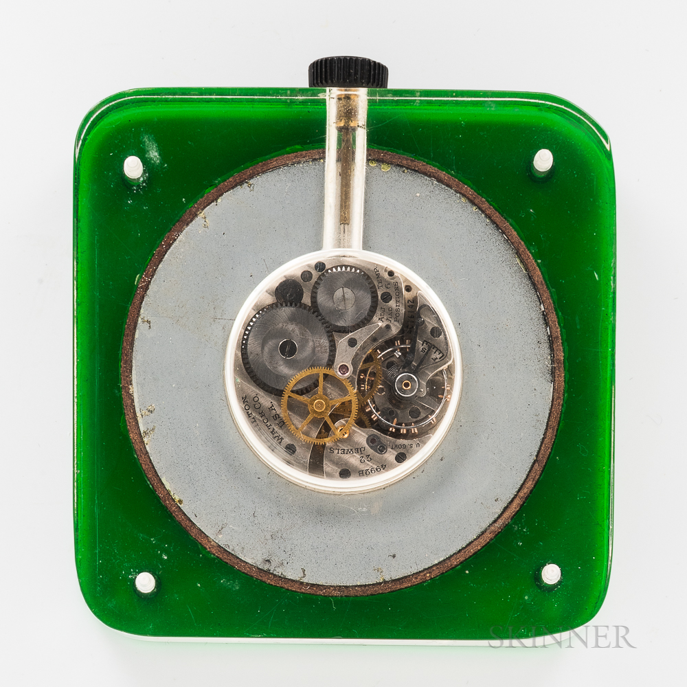 Hamilton 4992B U.S. Government Observatory Watch, colorless and green Plexiglas case housing the 2 3 - Image 3 of 4