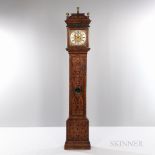 Marquetry-inlaid London Longcase Clock, J. Higginson, London, 17th/18th century, the marquetry sarco