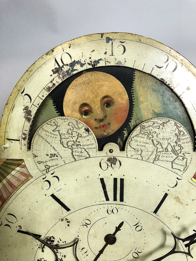 John Osgood Cherry Tall Clock, Haverhill, New Hampshire, c. 1800, fret-top case above the freestandi - Image 25 of 63