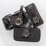 Three Contemporary Automatic Dive Watches, Borealis "Seastorm" with "old" radium dial, original case