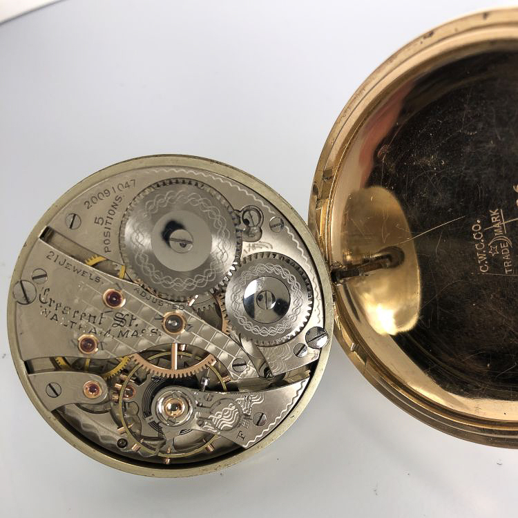 Two Open-face Waltham Watches with Up/Down Indicators, both with arabic numeral dials marked "Waltha - Image 7 of 12