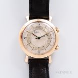 LeCoultre Memovox Reference 9386 Wristwatch, c. 1950, 10kt gold-filled case with typical flared lugs