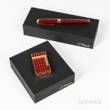 S.T. Dupont Limited Edition "Stylo" Pen and "Briquet" Lighter Set, no. 003/400 pen and 003/350 light