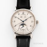 Chronoswiss Triple Calendar Reference CH 9323 Wristwatch, stainless steel case with engine-turned ar