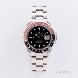 Rolex GMT Master II Reference 16710 with Box and Papers, c. 1997, stainless steel case with faded al