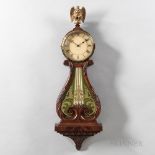 Walter Durfee Lyre or Harp Pattern Wall Clock, Providence, Rhode Island, c. 1910, mahogany case with