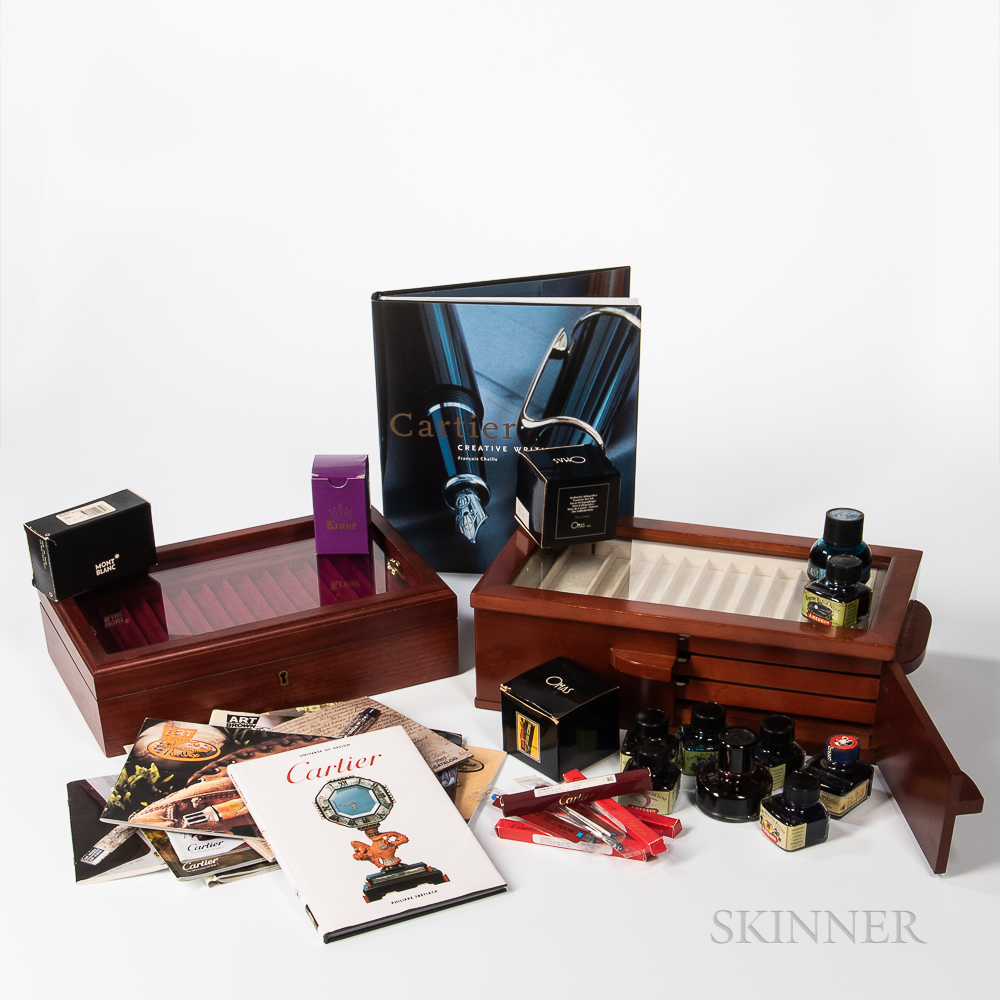 Collection of Fountain and Rollerball Pen Boxes, Books, Ink, and Empty Boxes. - Image 2 of 6
