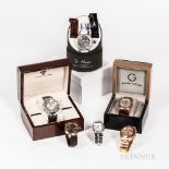 Six Contemporary Fashion Watches, a limited edition Gotra Fabiano chronograph with box; an Aqua Mast
