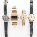 Four Vintage Wristwatches, Bulova "Aerojet" automatic or "Selfwinding" watch in a electroplated case