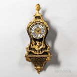 Louis XVI Ormolu-mounted Boulle Clock and Bracket, late 18th century, gilt-brass fern finial above t