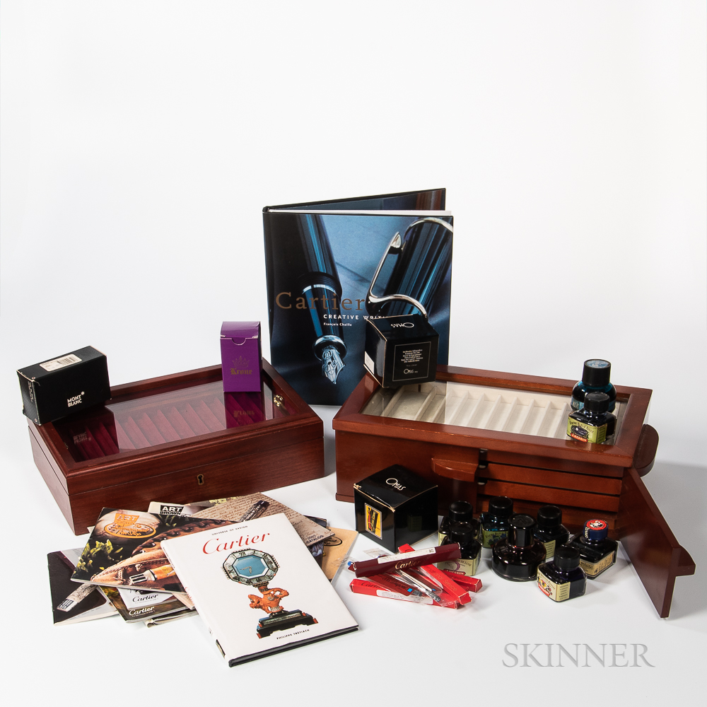 Collection of Fountain and Rollerball Pen Boxes, Books, Ink, and Empty Boxes. - Image 3 of 6