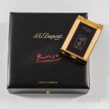 S.T. Dupont Limited Edition "Picasso" Lighter, 23kt gold plating and black lacquer lighter no. 114/5