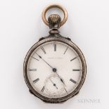 E. Howard & Co. Coin Silver Open-face Watch, no. 9767, roman numeral dial marked as above, blued-ste