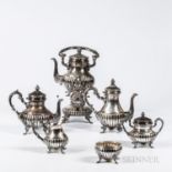 Six-piece Camusso Sterling Silver Tea and Coffee Service, Peru, mid to late 20th century, comprised