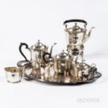 Five-piece Blackinton Sterling Silver Tea and Coffee Service, Massachusetts, 20th century, comprised