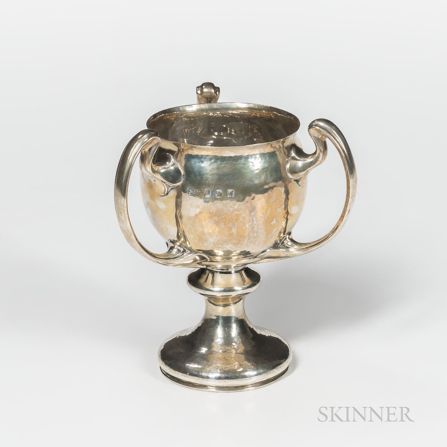 Edward VII Irish Sterling Silver Three-handled Goblet, Dublin, 1902-03, Elkington & Co. Ltd., maker,