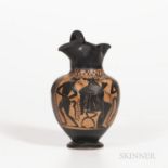 Ancient Greek/South Italian Trefoil Hydria, c. 500 B.C., in the Attic manner, black-figure painted w