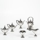 Six-piece Gorham Sterling Silver Tea and Coffee Service, Providence, 20th century, monogrammed, comp