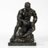 After Auguste Rodin (French, 1840-1917), Copy of Athl?te am?ricain (First Version), A reproductive a