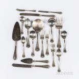 Reed & Barton "Hepplewhite Chased" Pattern Sterling Silver Flatware Service, Massachusetts, 20th cen