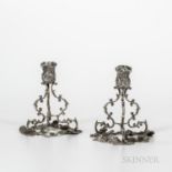 Pair of Irish Sterling Silver Candlesticks, Dublin, 1970-71, Royal Irish Silver Co., also marked "S.
