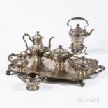 Seven-piece Gorham Sterling Silver Tea and Coffee Service, Providence, c. 1911, special order number