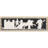 Wedgwood Tricolor Jasper Dip Plaque, England, late 19th/early 20th century, rectangular shape with a