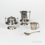 Four Pieces of Gorham Sterling Silver Tableware, Rhode Island, last quarter 19th century, each monog