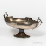 Ford & Tupper Sterling Silver Center Bowl, New York, c. 1870, monogrammed, ht. 6, lg. 12 3/4 in., ap