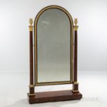 Empire-style Ormolu-mounted Mahogany Cheval Mirror, early 20th century, ht. 74, wd. 42 1/4, dp. 12 3