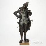 Antonio Pandiani (Italian, 1838-1928) Bronze Figure of a Diplomat, depicting a gentleman with a swo