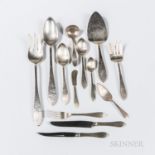 Porter Blanchard Sterling Silver Flatware Service, California, 20th century, comprised of eight each